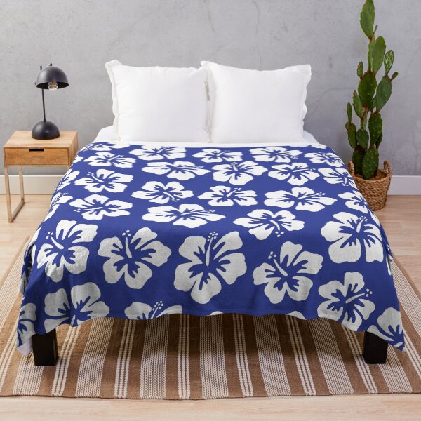 Item preview, HIBISCO GRANDE AZUL ALOHA HAWAIANO RETRO designed and sold by blomastudios.