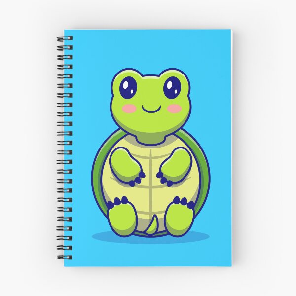 Item preview, Turtle Love: Cute Sitting Turtle Cartoon Icon designed and sold by hjian8219.