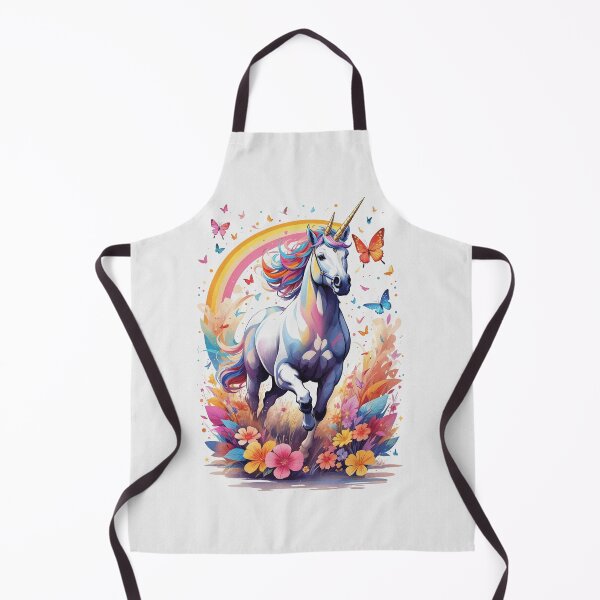 Item preview, Dreamy wild unicorn running free among flowers, butterflies and beautiful rainbow behind. designed and sold by paulo silveira.