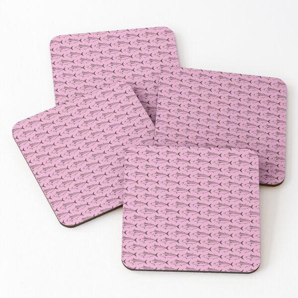 Item preview, Cute Bonito Fish in Brown on Pastel Pink designed and sold by fruttidimare.