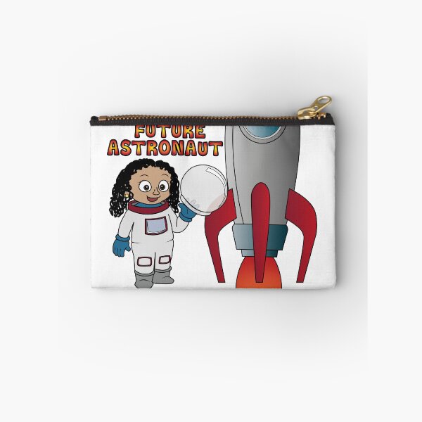 Item preview, 'Future Astronaut' girl with Rocket (Curly hair)  designed and sold by ThingsByNin.