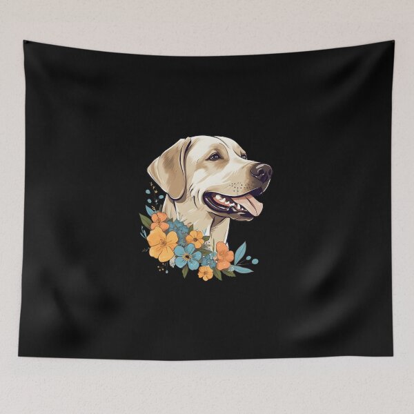 Item preview, Labrador Retriever Floral Design for Flower Lover designed and sold by MysteriousJ.