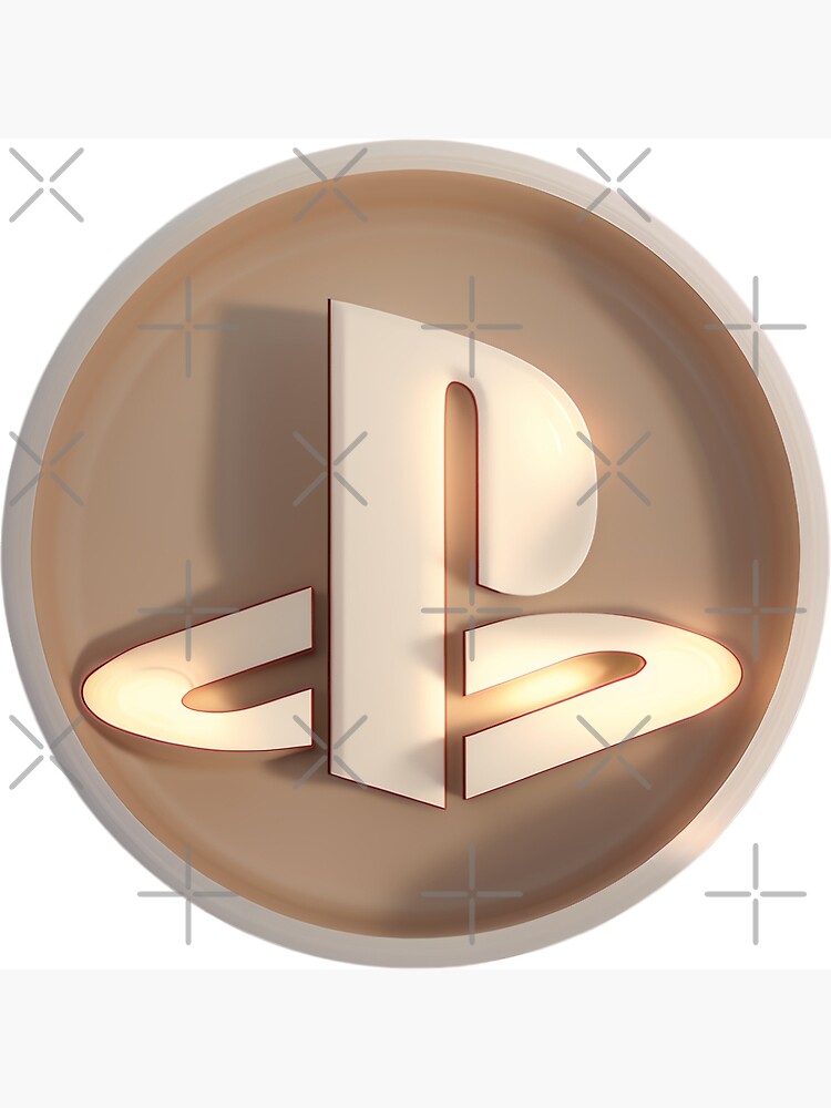 Playstation logo PS5 creme 3D Greeting Card for Sale by Crypto-Clothez