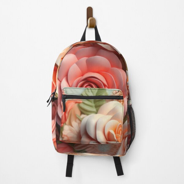 Item preview, Peach 3-d Florals designed and sold by Kathleen Douglas.