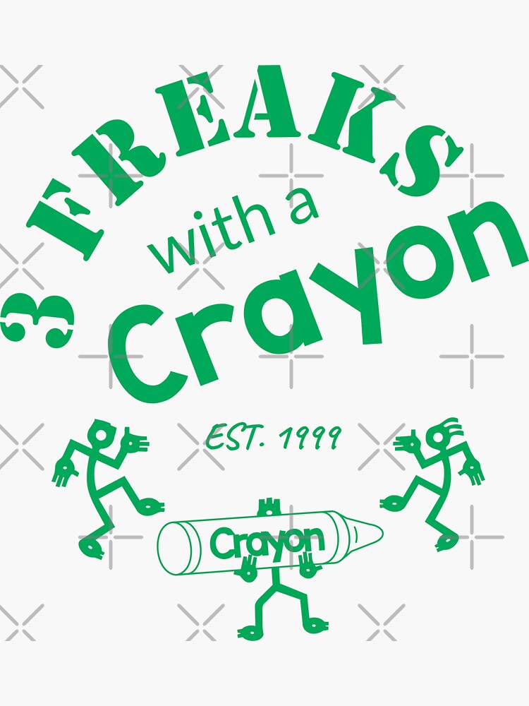 Thumbnail 3 of 3, Sticker, 3 Freaks Green designed and sold by 3FreaksWith.