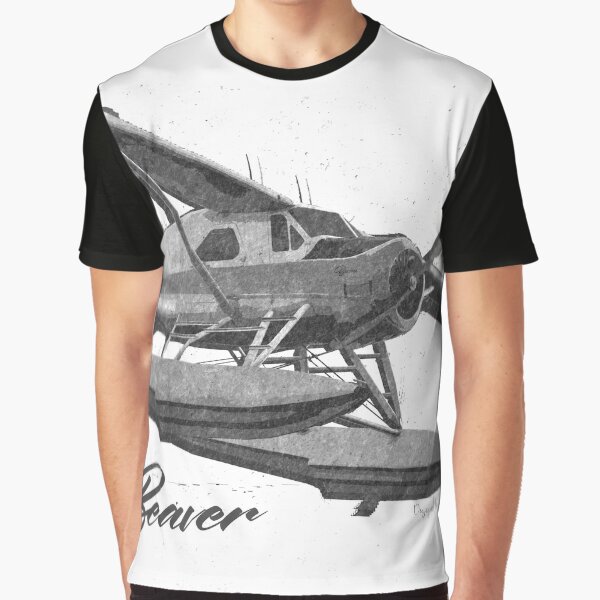 Vista previa del artículo con la obra «DeHavilland DHC-2 Beaver Floatplane Sketch», diseñado y vendido por RealPilotDesign.