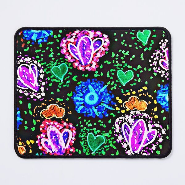 Item preview, Neon cactus pattern on black bg designed and sold by KLCdoodles.
