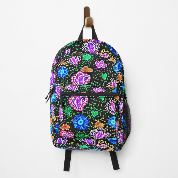 Item preview, Neon cactus pattern on black bg designed and sold by KLCdoodles.