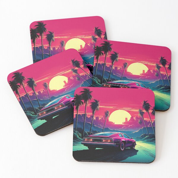 Item preview, Radiant Wheels: A Synthwave Odyssey in Motion designed and sold by Mullet Monkey.