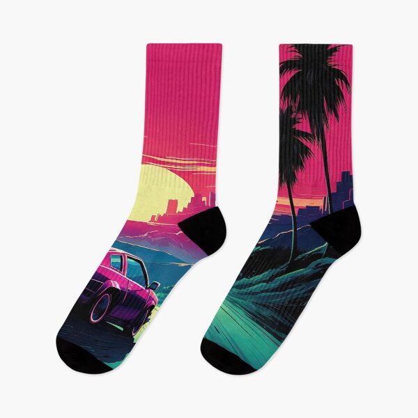Item preview, Radiant Wheels: A Synthwave Odyssey in Motion designed and sold by Mullet Monkey.