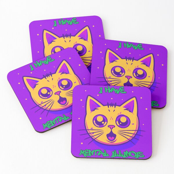 Item preview, "Mental Illinois" Cat Art Print: Hilarious & Embracing Uniqueness and Mental Health Awareness | Pet Cat Illustration designed and sold by NewOtaku64.