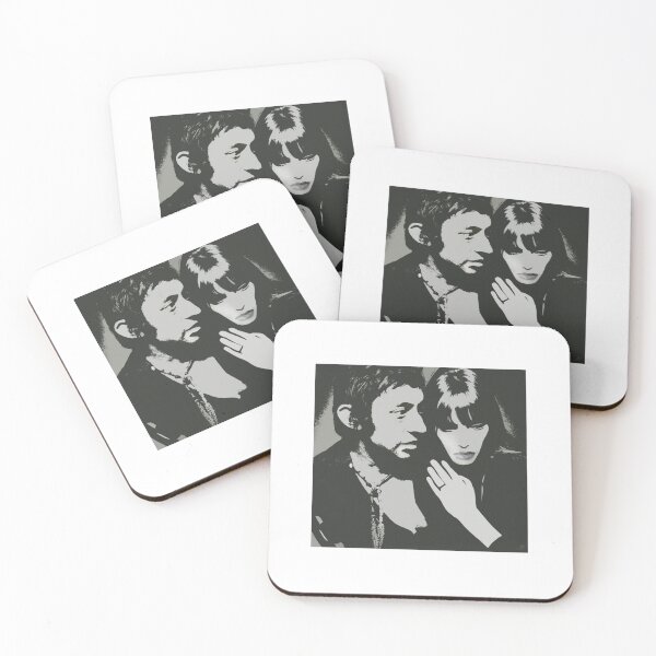 Item preview, Serge Gainsbourg_amp_ Jane Birkin Black and white portrait designed and sold by ngota7.