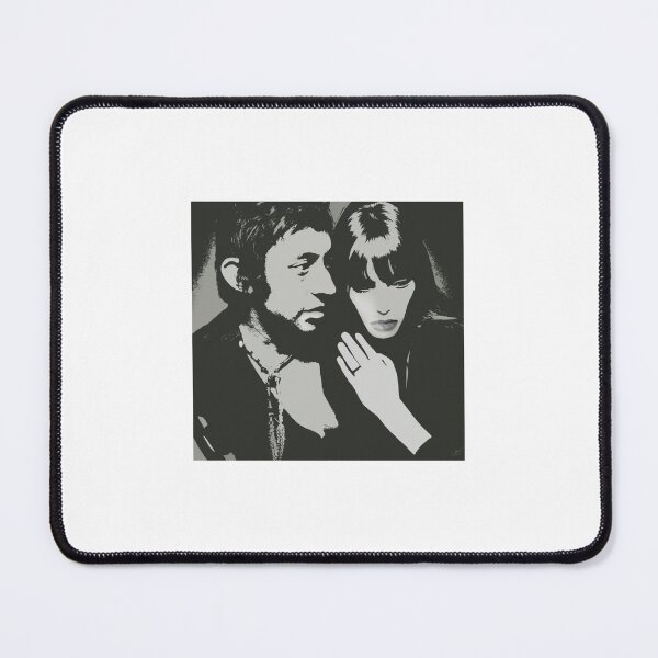 Item preview, Serge Gainsbourg_amp_ Jane Birkin Black and white portrait designed and sold by ngota7.