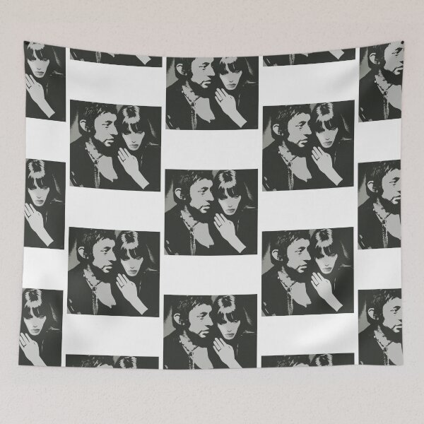 Item preview, Serge Gainsbourg_amp_ Jane Birkin Black and white portrait designed and sold by ngota7.