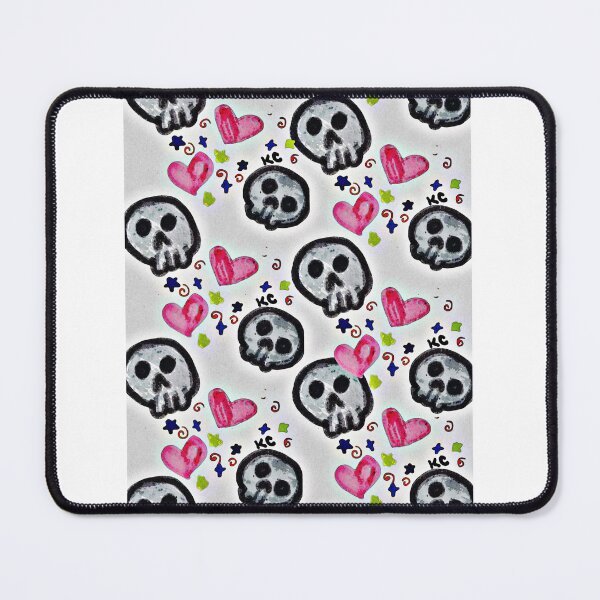 Item preview, Skull and hearts pattern 1 designed and sold by KLCdoodles.