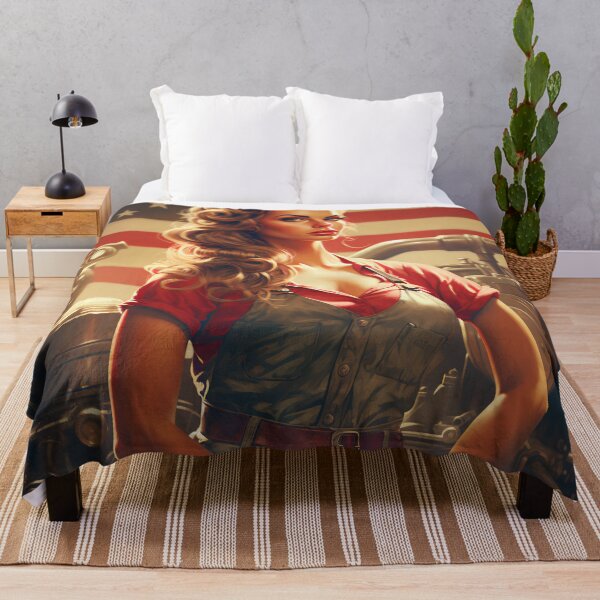 Item preview, USA America Hard Working Vintage Female Worker American Pride designed and sold by BrandonArtWorld.