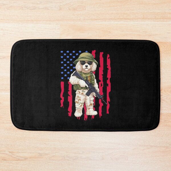 Item preview, Poodle Military Graphic Soldier Army Design designed and sold by MysteriousJ.