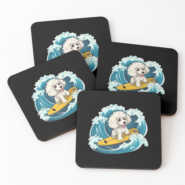 Item preview, Cool Poodle Surfing Design, Funny Poodle Surfer Art, Poodle Awesome Pet Dog designed and sold by MysteriousJ.