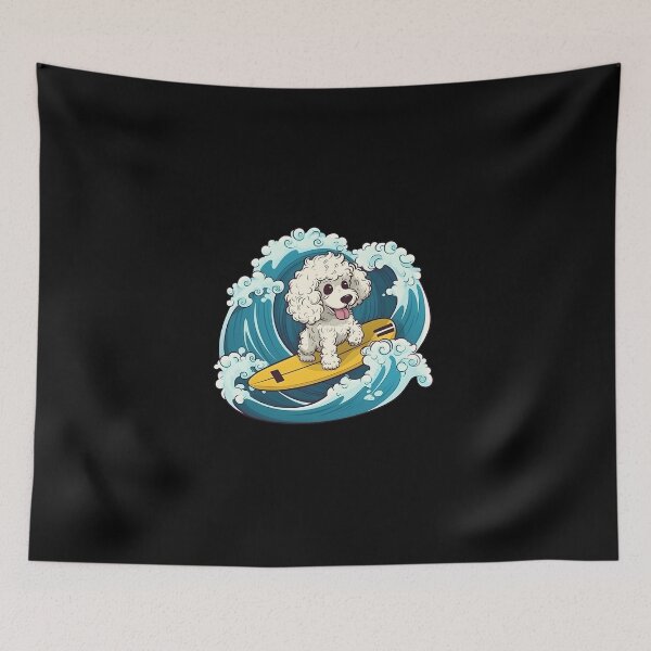 Item preview, Cool Poodle Surfing Design, Funny Poodle Surfer Art, Poodle Awesome Pet Dog designed and sold by MysteriousJ.