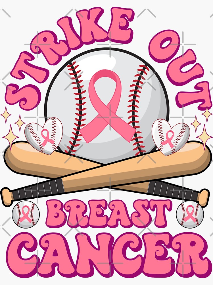 Strike Out Baseball Softball Pink Breast Cancer Awareness Long Sleeve Shirt
