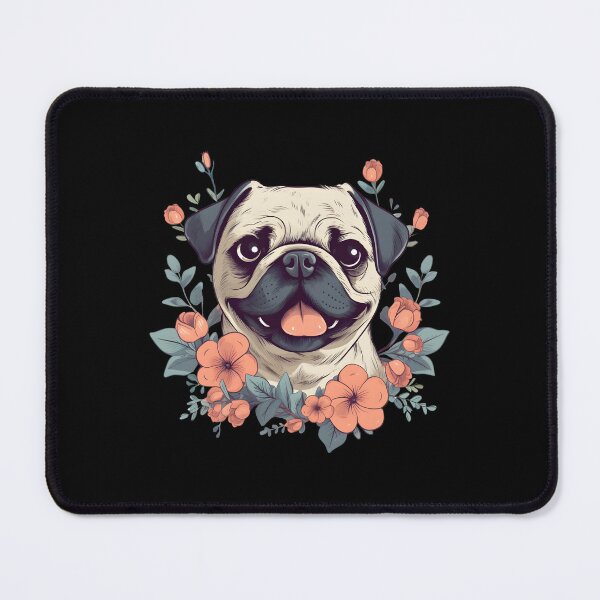 Item preview, Pug Floral Design for Flower Lover designed and sold by MysteriousJ.