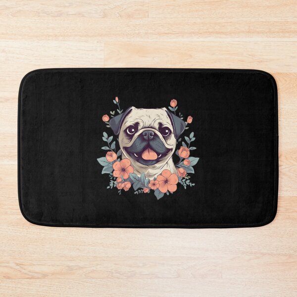Item preview, Pug Floral Design for Flower Lover designed and sold by MysteriousJ.