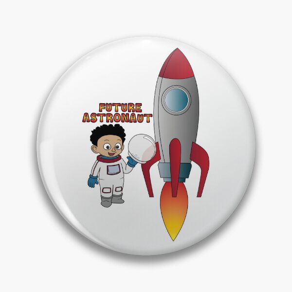 Item preview, 'Future Astronaut' with Rocket (Afro)  designed and sold by ThingsByNin.