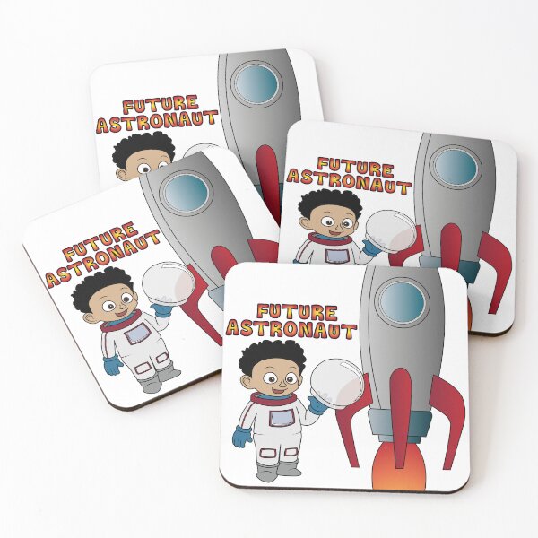 Item preview, 'Future Astronaut' with Rocket (Afro)  designed and sold by ThingsByNin.