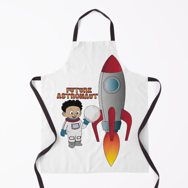 Aperçu de l'œuvre 'Futur Astronaute' avec Rocket (Afro) créée et vendue par ThingsByNin.
