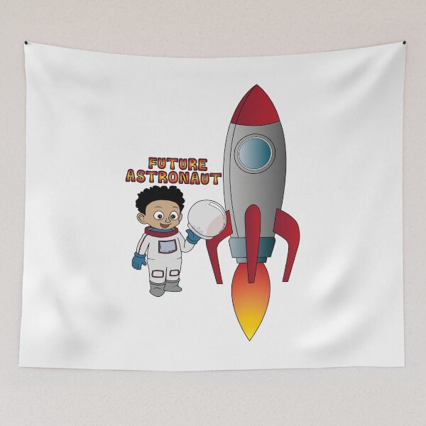 Item preview, 'Future Astronaut' with Rocket (Afro)  designed and sold by ThingsByNin.