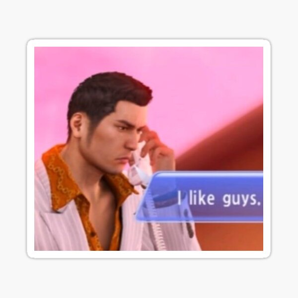 Item preview, Kiryu Kazama Gay LBGTQ Funny Yakuza Meme Design designed and sold by MerikuroCreates.