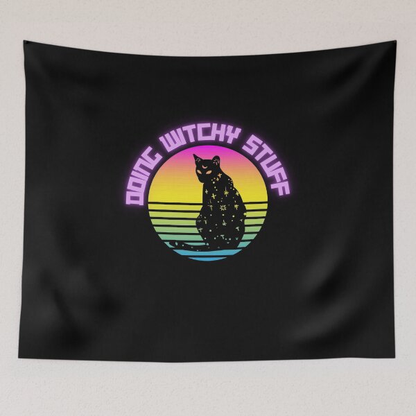 Item preview, Enchanting Neon Empowering Your Inner Magic Cat Purple designed and sold by Colorfully  Witchy.
