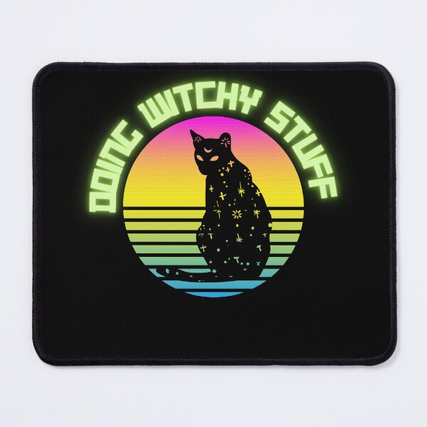 Item preview, Enchanting Neon Empowering Your Inner Magic Cat Green designed and sold by Colorfully  Witchy.