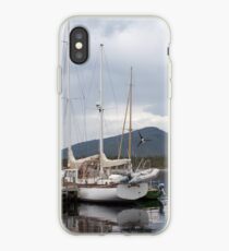 Moored sailing boat iPhone Case