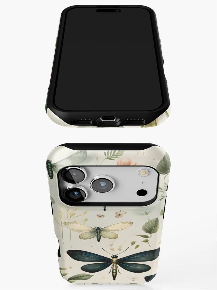 Thumbnail 3 of 4, iPhone Case, Dragonfly Pattern 4 designed and sold by DigitalPatternx.