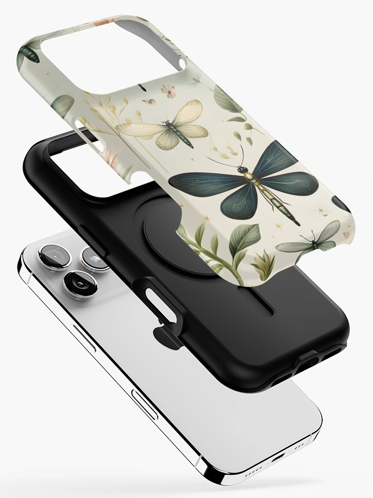 Thumbnail 2 of 4, iPhone Case, Dragonfly Pattern 4 designed and sold by DigitalPatternx.