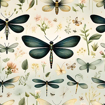 Artwork thumbnail, Dragonfly Pattern 4 by DigitalPatternx