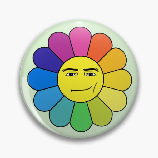 Item preview, Roblox man face rainbow flower designed and sold by missviolinist24.