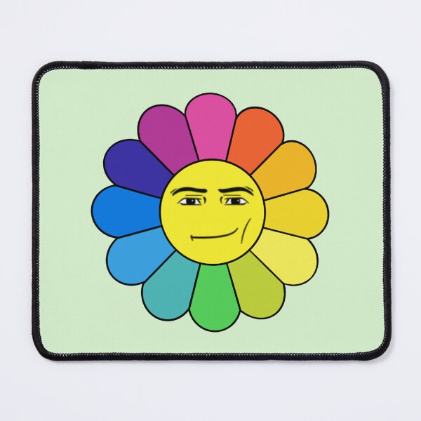 Item preview, Roblox man face rainbow flower designed and sold by missviolinist24.