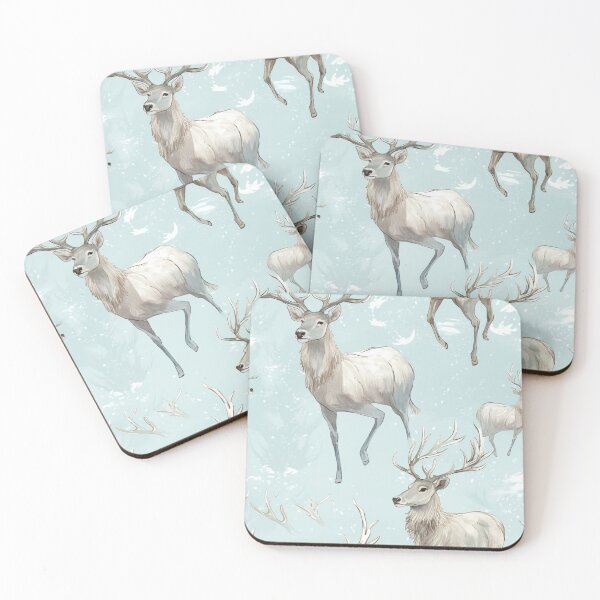 Item preview, Reindeer in Blue Blackground, Reindeer, Deer, Animal, Pet, Wild Life  designed and sold by puppynpaw.