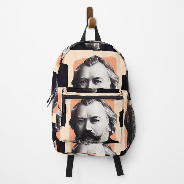 Item preview, German Composer Johannes Brahms - orange - illustration designed and sold by Litstoy.