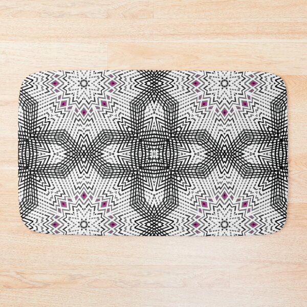 Item preview, Oriental arabian white-black flower pattern designed and sold by fuzzyfox.