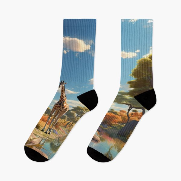 Item preview, Savannah and giraffe in dream designed and sold by SparkHiveDesign.