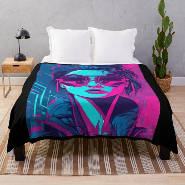 Item preview, Cyberpunk Vaporwave Girl - Bright Future designed and sold by Splatter-arts.