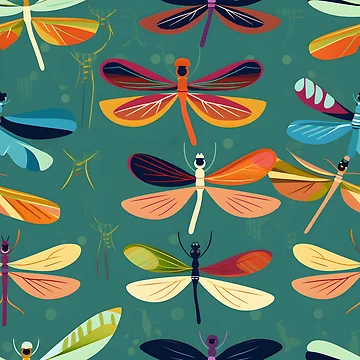 Artwork thumbnail, Dragonfly Pattern 6 by DigitalPatternx