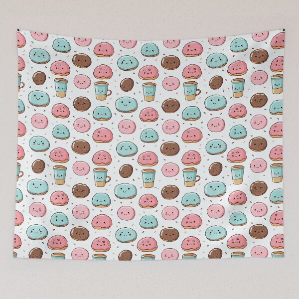 Item preview, xSweet Mornings: Seamless Patterns of Morning Coffee Cups, Doughnuts, Cookies, and Cakes designed and sold by AlienSkinEyes.