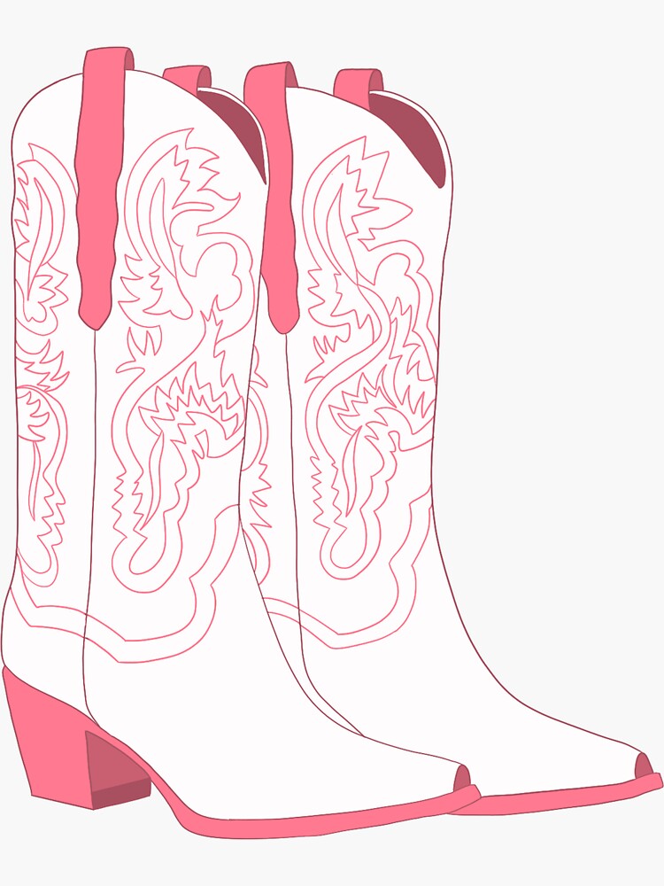 White and 2025 pink cowgirl boots