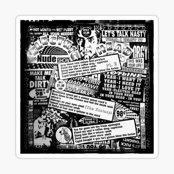 "Electric Head Part 2" Sticker by Radar180 Redbubble
