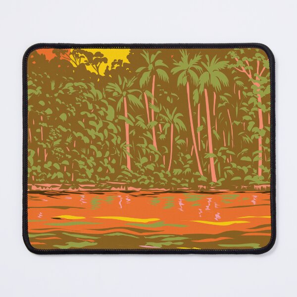 Item preview, Amazon River or Rio Amazonas in South America WPA Art Deco Poster designed and sold by patrimonio.
