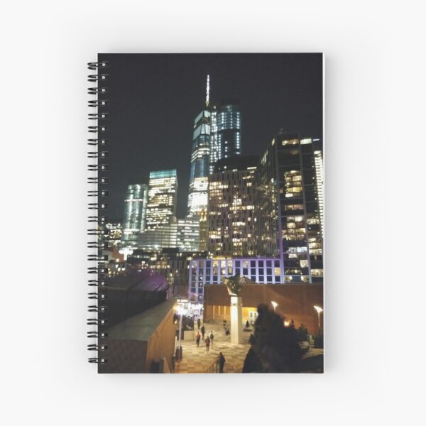 New York, Brooklyn, Manhattan, New York City, Buildings, streets, trees Spiral Notebook